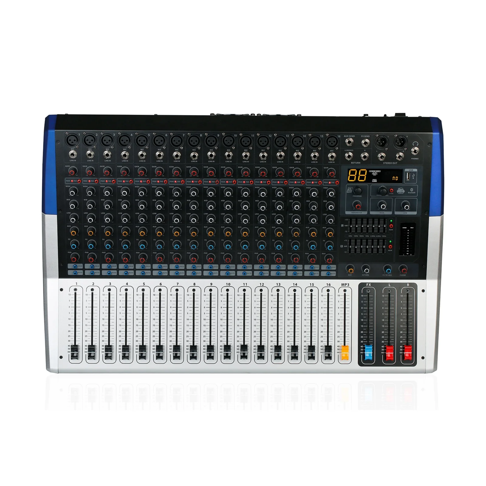True Tone kv 160 16 channels powered mixer -pro mixer 